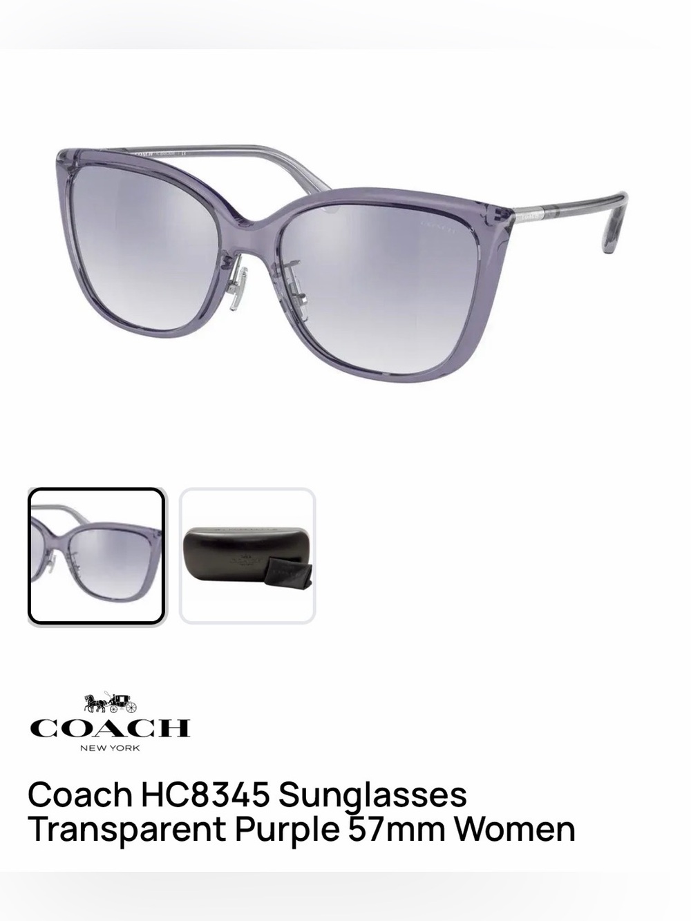 Coach Women's Lavender Gradient Sunglasses (no case)
